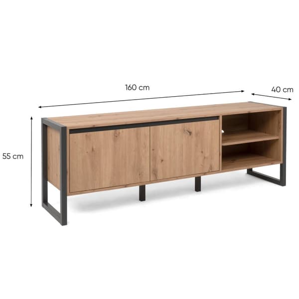 TV-kaappi, 160x55x40 cm, Harmaa