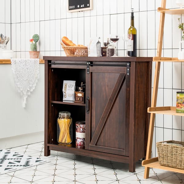 Køkkenbuffet Opbevaringsskab, 31,5x16x32 tommer, Brun