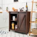 Miniatyrbillede 7 af 8: Køkkenbuffet Opbevaringsskab, 31,5x16x32 tommer, Brun