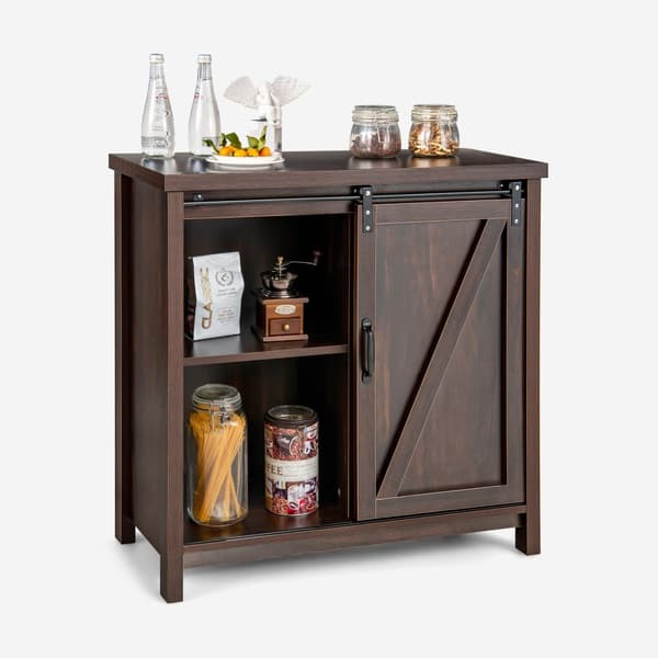 Køkkenbuffet Opbevaringsskab, 31,5x16x32 tommer, Brun
