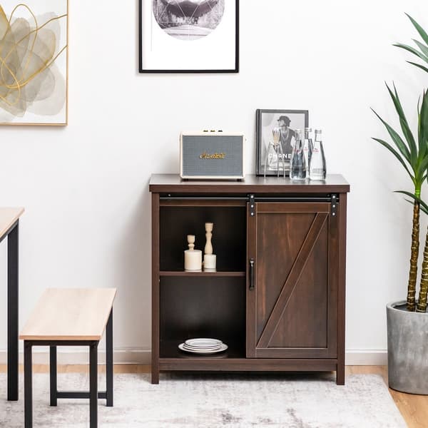 Køkkenbuffet Opbevaringsskab, 31,5x16x32 tommer, Brun