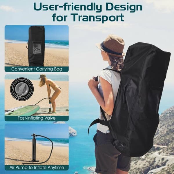 Uppblåsbar Stand Up Paddle Board, 335x76x15 cm