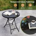 Miniatyrbillede 6 af 8: Foldbart sidebord, 18x19 tommer, Sort/Grå