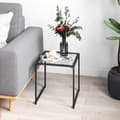 Miniatyrbillede 6 af 8: Sidebord, 17x17x18 tommer, Sort