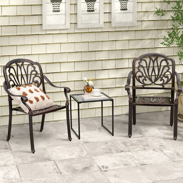 Sidebord, 17x17x18 tommer, Sort