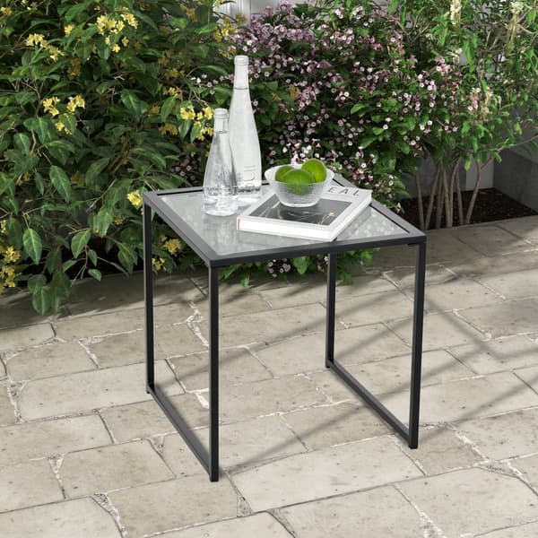 Sidebord, 17x17x18 tommer, Sort