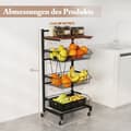 Miniatyrbillede 4 af 8: Serveringsvogn, 40x31x88 cm, Sort