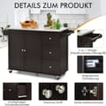 Miniatyrbillede 6 af 8: Serveringsvogn, 135x45.5x91.5 cm, Brun