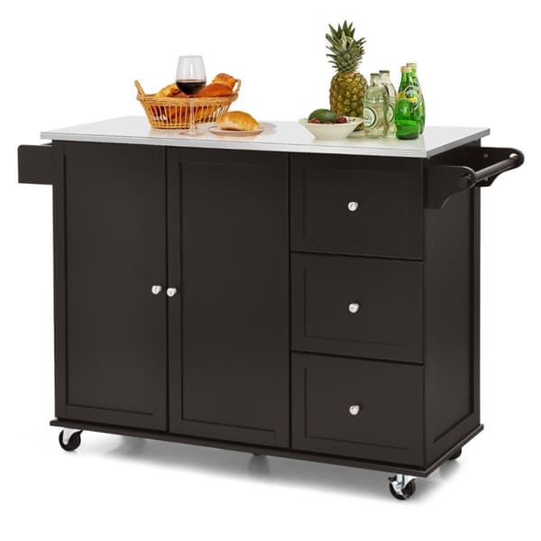 Serveringsvogn, 135x45.5x91.5 cm, Brun