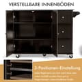 Miniatyrbillede 1 af 8: Serveringsvogn, 135x45.5x91.5 cm, Brun