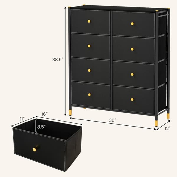 Gulvkommode Opbevaringsorganisator, 39,5"x12"x23", Sort