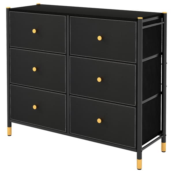 Golvdresser för förvaring, 39,5x12x23 tum, Svart