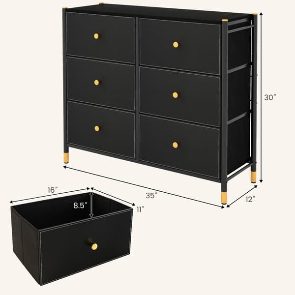 Golvdresser för förvaring, 39,5x12x23 tum, Svart