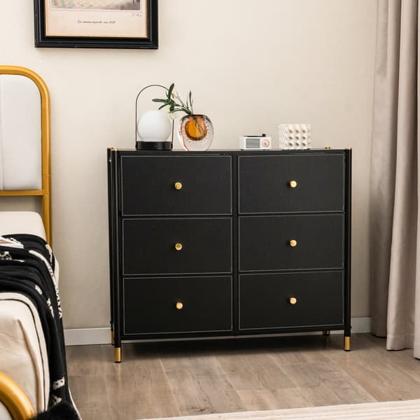 Golvdresser för förvaring, 39,5x12x23 tum, Svart
