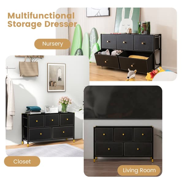 Golvdresser förvaringsorganisatör, 39,5"x12"x23", Svart