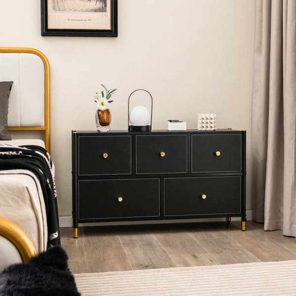 Golvdresser förvaringsorganisatör, 39,5"x12"x23", Svart