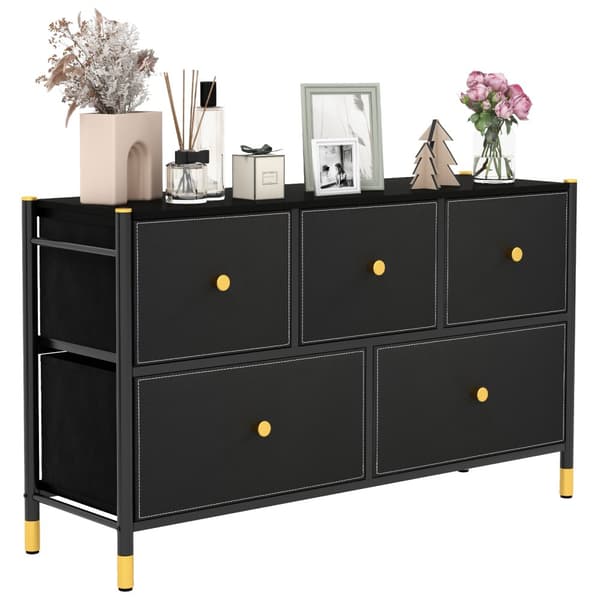 Golvdresser förvaringsorganisatör, 39,5"x12"x23", Svart