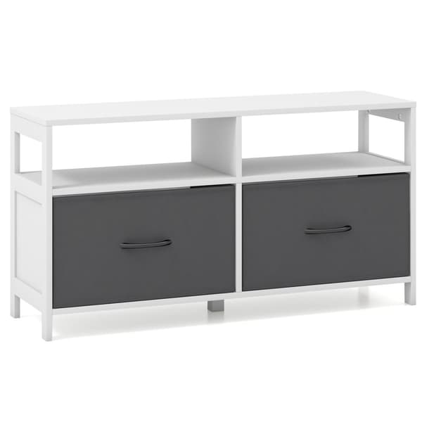 Skuffeskab, 39,5x12x21 tommer, Grå Hvid