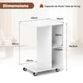Miniatyrbillede 3 af 8: Sidebord, 45x35x64.5 cm, Hvid
