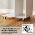 Miniatyrbillede 5 af 8: Sidebord, 45x35x64.5 cm, Hvid