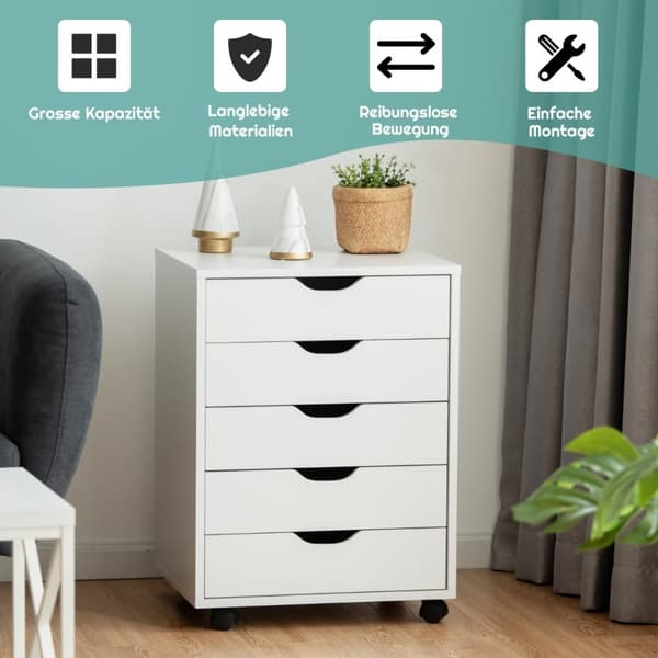 Rullcontainer, 48x39.5x65.5 cm, Vit