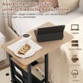 Miniatyrbillede 2 af 8: C-formet sidebord, 69x30x69 cm, rustik brun & sort