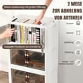 Miniatyrbillede 6 af 8: Opbevaringskasser, 49,5x31,5x112,5 cm, Hvid Brun