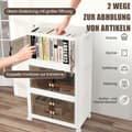 Miniatyrbillede 1 af 8: Opbevaringskasser, 44,5x30x77,5 cm, Hvid Brun