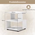 Miniatyrbillede 5 af 7: 3-Niveau Sidebord, 39,5x39,5x45 cm, Hvid