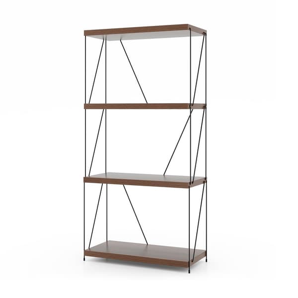 Näyttelyteline, 23,5x11,5x58 tuumaa, Pähkinä