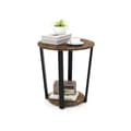 Miniatyrbillede 1 af 8: 2-Niveau Accent Sidebord, 50x50x56 cm, Rustikt Brun
