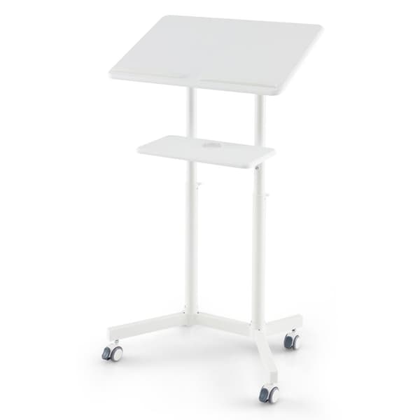 Mobil talerstol, 23,5"x16"x41"-50,5", Sort