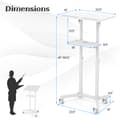 Miniatyrbillede 5 af 8: Mobil talerstol, 23,5"x16"x41"-50,5", Sort