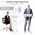 Miniatyrbillede 6 af 8: Mobil talerstol, 23,5"x16"x41"-50,5", Sort