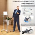 Miniatyrbillede 7 af 8: Mobil talerstol, 23,5"x16"x41"-50,5", Sort