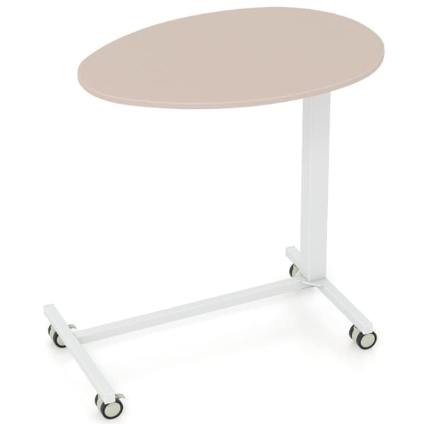 Stående skrivebord, 76x50x74-108 cm, Pink & Hvid