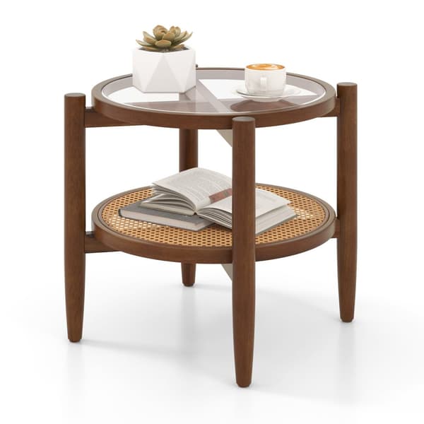 Sidebord, 22x22x18 tommer, Brun