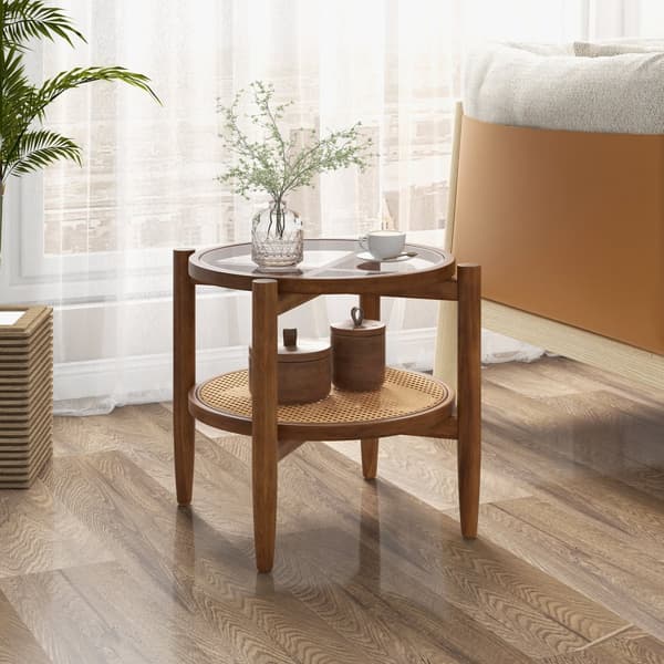 Sidebord, 22x22x18 tommer, Brun