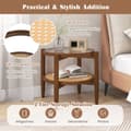 Miniatyrbillede 7 af 8: Sidebord, 22x22x18 tommer, Brun