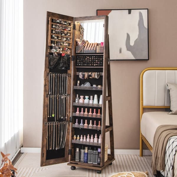 Smyckesskåp Armoire, 15.5x15x64 tum, Brun