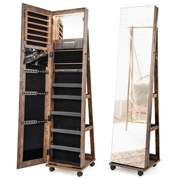 Smyckesskåp Armoire, 15.5x15x64 tum, Brun