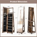 Miniatyrbild 6 av 8: Smyckesskåp Armoire, 15.5x15x64 tum, Brun