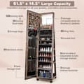 Miniatyrbild 7 av 8: Smyckesskåp Armoire, 15.5x15x64 tum, Brun