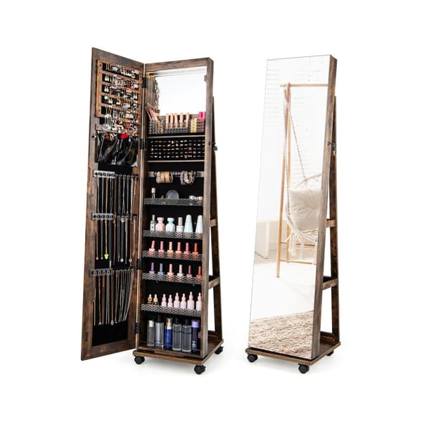 Smyckesskåp Armoire, 15.5x15x64 tum, Brun