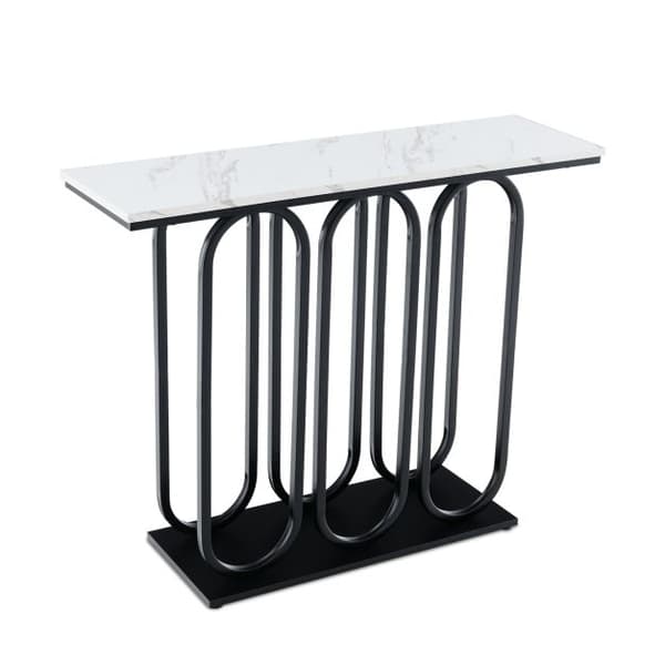 Indgangsbord, 100x30x80 cm, Sort og Hvid
