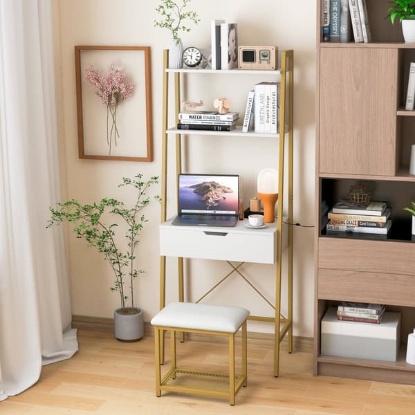Toiletbordssæt, 23,5x15,5x64,5 tommer, Sort/Brunt/Guld/Hvid