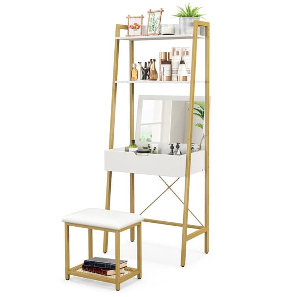 Toiletbordssæt, 23,5x15,5x64,5 tommer, Sort/Brunt/Guld/Hvid