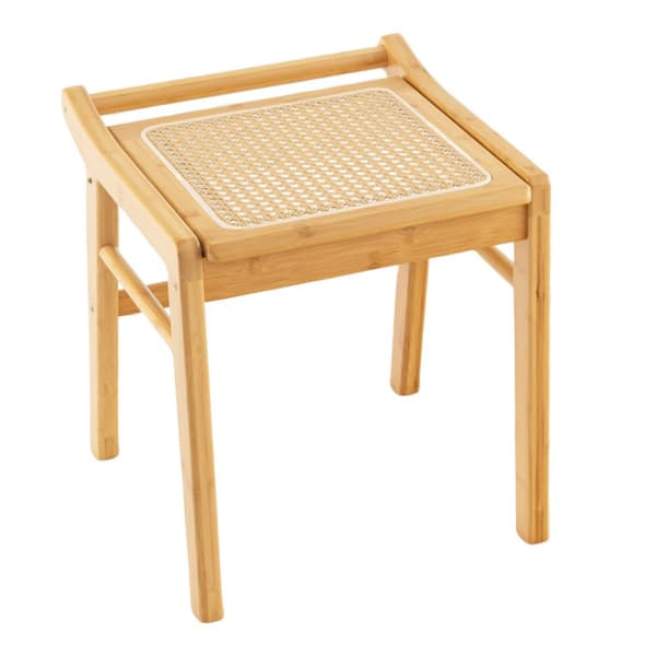 Sminkpall, bambu med rottingstopp och förstärkningsstång, natur