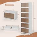 Miniatyrbillede 5 af 8: Plastik Opbevaringskasser, 15x10.5x48.5 tommer, Hvid