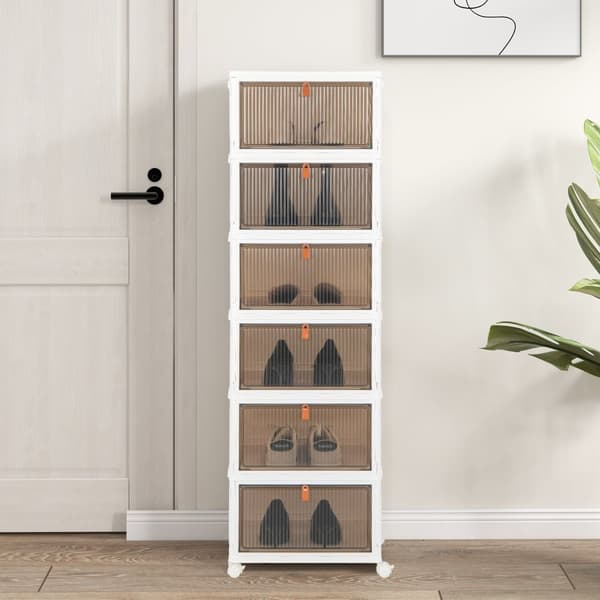 Plastik Opbevaringskasser, 15x10.5x48.5 tommer, Hvid